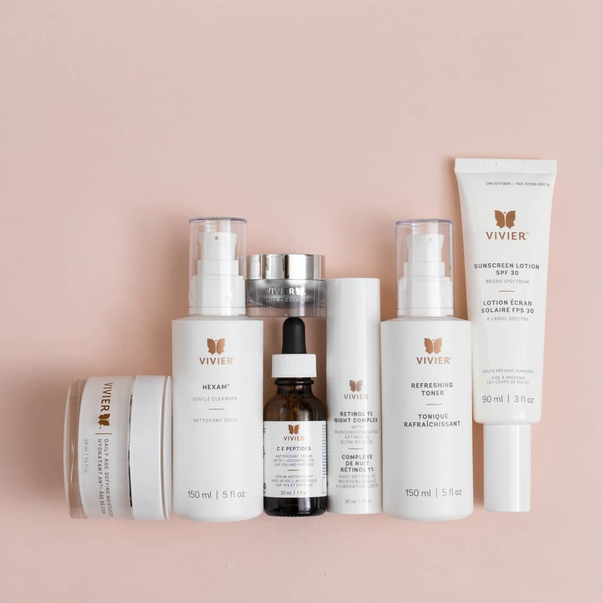 Vivier and Medikate skincare on the shelf at Bauman